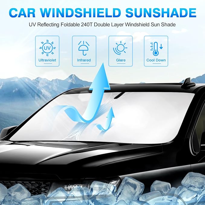 KUST Windshield Sun Shade for Mazda 3 2014 2015 2016 2017 2018 Mazda3 - Image 2