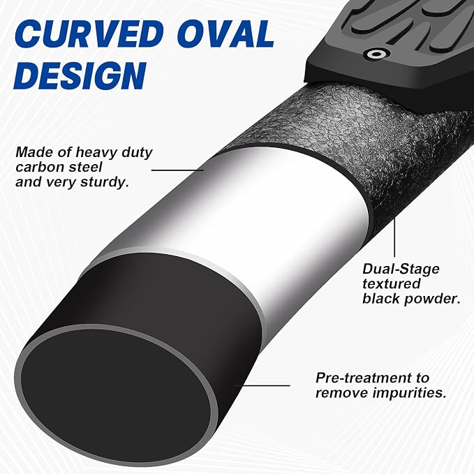 3.5 Inches Oval Tube Step Bar Running Boards Compatible - Image 6