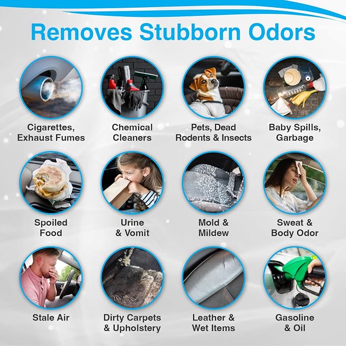 Auto Shocker Strong Car Odor Eliminator, Eco-Friendly Chlorine Dioxide Odor Bomb - Image 3