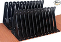 24 Pack L6 x H 4" Black Heavy Duty Shelf Brackets by MHMYDZ