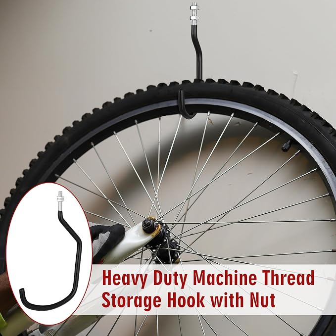 Shimeyao 8 Pcs Machine Thread Bicycle Storage Hook - Image 5