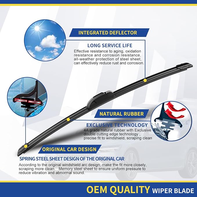 3 wipers Replacement for 2014 2015 2016 2017 2018 Subaru Forester 2015-2018 - Image 4