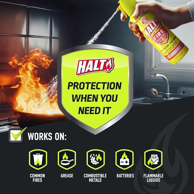 HALT! Fire Fighting Foam Spray – Non-Toxic, PFAS Free, and Find in Emergency – - Image 2