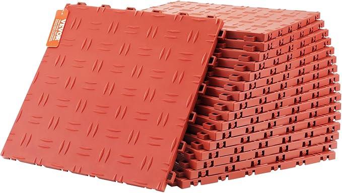 VEVOR Interlocking Garage Floor Covering Tiles, 50 Pack, Double-Sided Texture by VEVOR