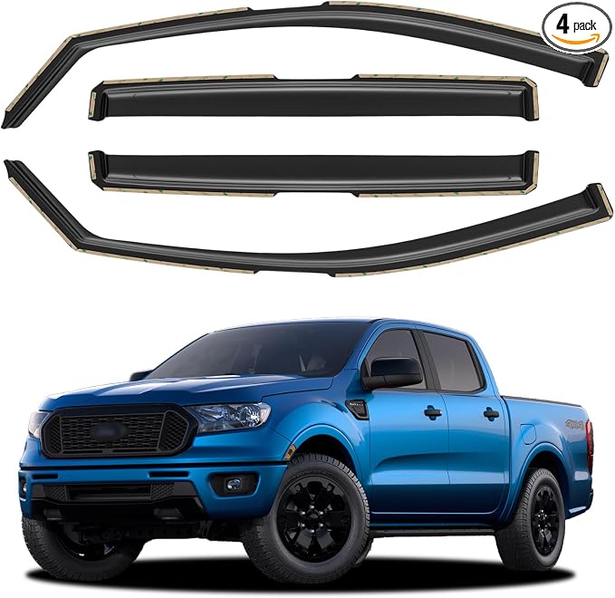 in-Channel Window Visors Rain Guards by YQAUTEC