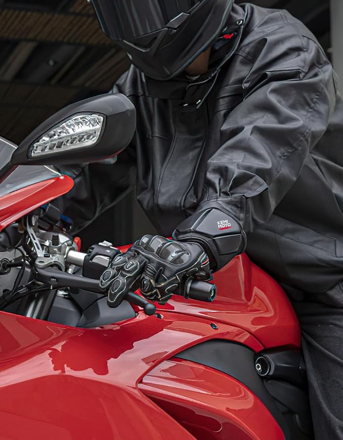 KEMIMOTO Leather Motorcycle Gloves - Image 6