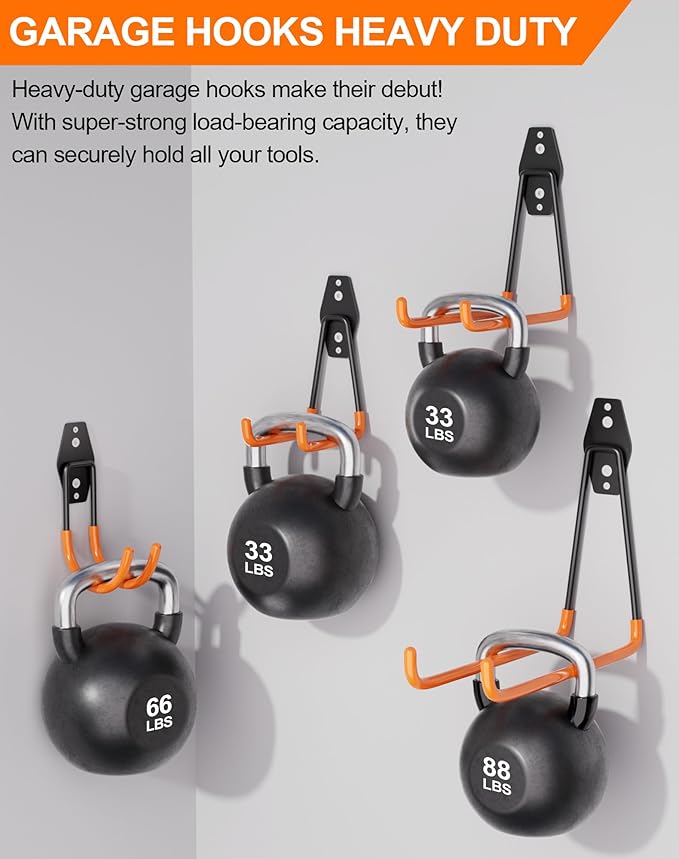 QcoQce 9 Pack Heavy Duty Hooks, Garage Wall Storage - Image 3