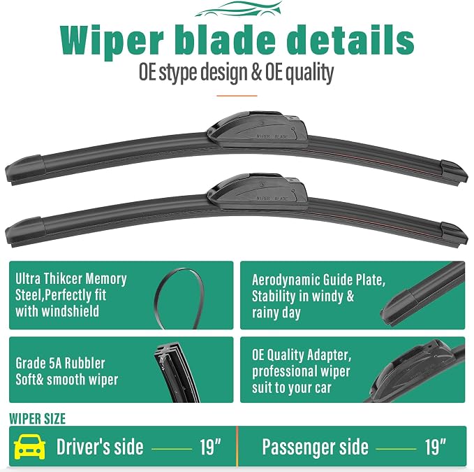 19" 19" 10" Windshield Wiper Blades Replacement - Image 3