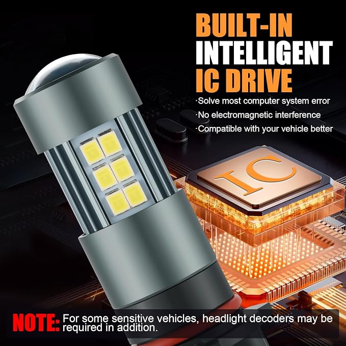 PSX26W 12278 LED Bulbs, Super Bright 12278C1 H28W PWY26W Fog Light 6500K Cool - Image 5