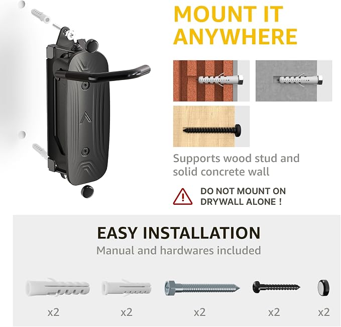 monTEK Swivel Bike Wall Mount, Bike Hangers - Image 8