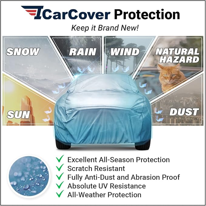 iCarCover Premium Car Cover for 1978-1979 Chevy Monza Wagon Heavy Duty - Image 5
