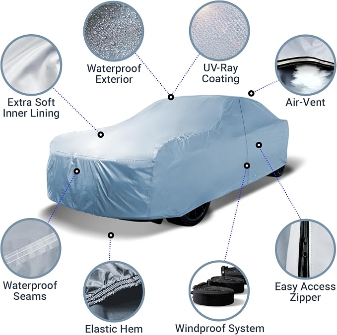 iCarCover Fits 1966-1972 Oldsmobile Cutlass Supreme Car Cover Automobiles - Image 4