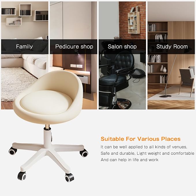 Rolling Stool Set of 3 Rolling Hydraulic Salon Stool - Image 5
