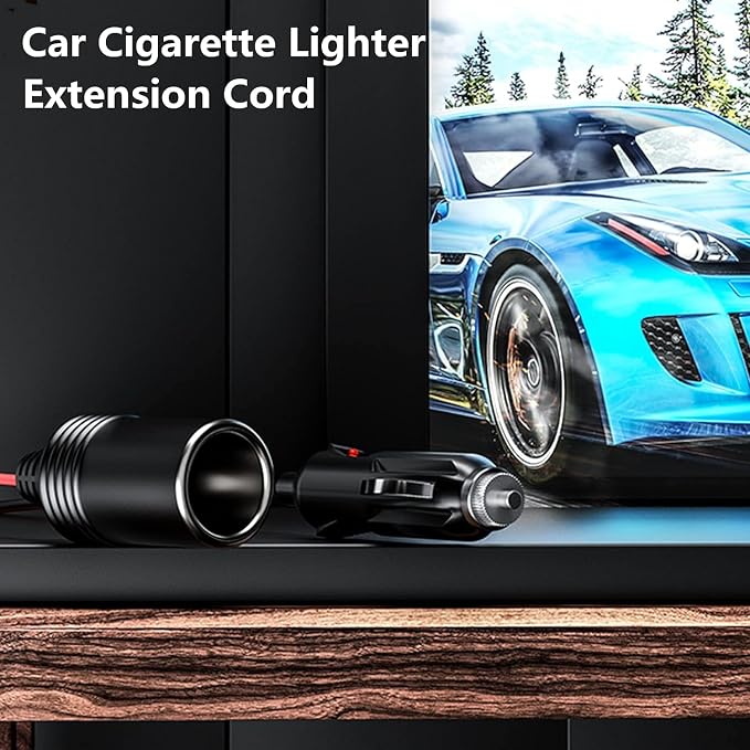 KEWIG 12/24V Car Cigarette Lighter Extension Cord - 13FT Cigarette Lighter Plug - Image 7