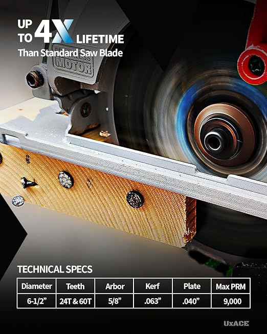 6-1/2-Inch 24&60-Tooth Circular Saw Blade - Image 3