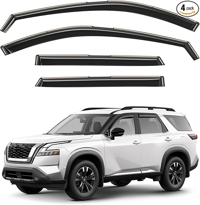 Window Deflectors Smoke Tinted in-Channel Side Window Vent Visor Deflectors by Unknown