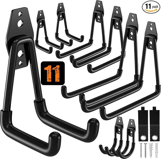 QcoQce 11 Pack Garage Hooks Heavy Duty by QcoQce