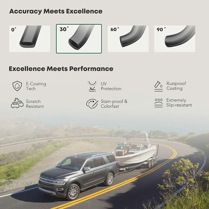 YHTAUTO 5" Running Boards Side Steps Fit Chevy Silverado & GMC Sierra 1500/2500 - Image 5