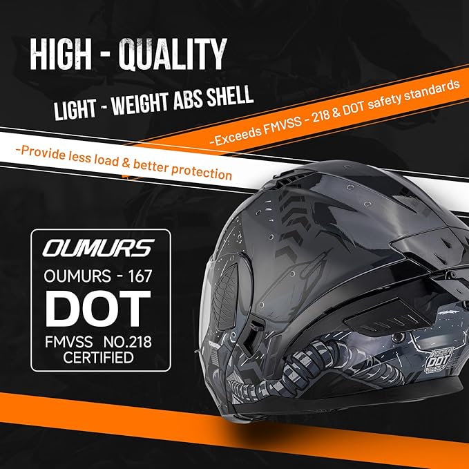 Modular Motorcycle Helmets Full Face Flip up Street Bike Motorcycle Helmet - Image 5