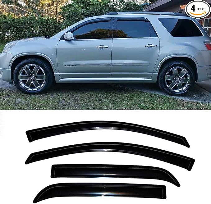 94632 Sunproof Waterproof Side Window Visor Wind Vent Deflector by Puermto