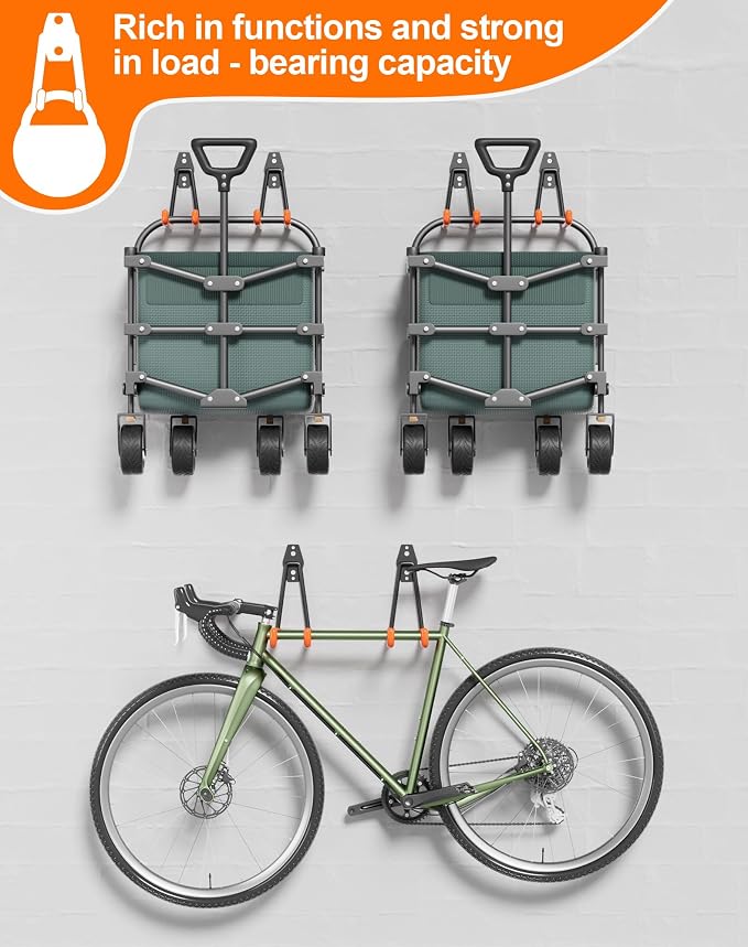 QcoQce 9 Pack Heavy Duty Hooks, Garage Wall Storage - Image 4