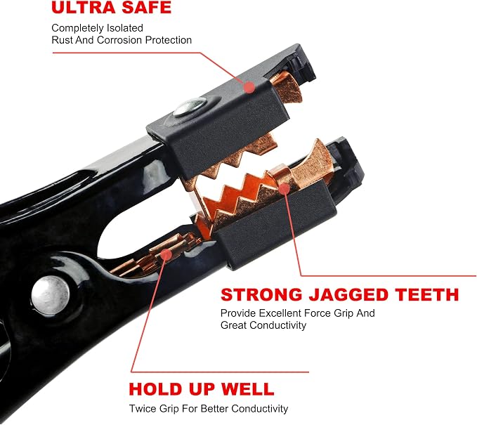 Jumper Cables 6 Gauge 20 Feet Battery Jumper Cables - Image 3