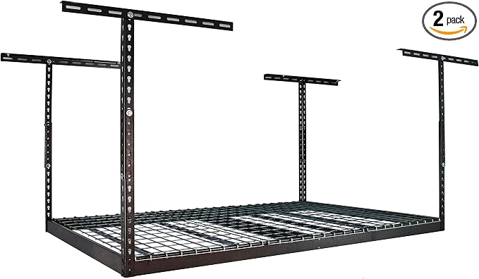 MonsterRax Overhead Garage Storage Racks 4x6 Ceiling Mounted Shelving, by MonsterRAXStorageSolutions