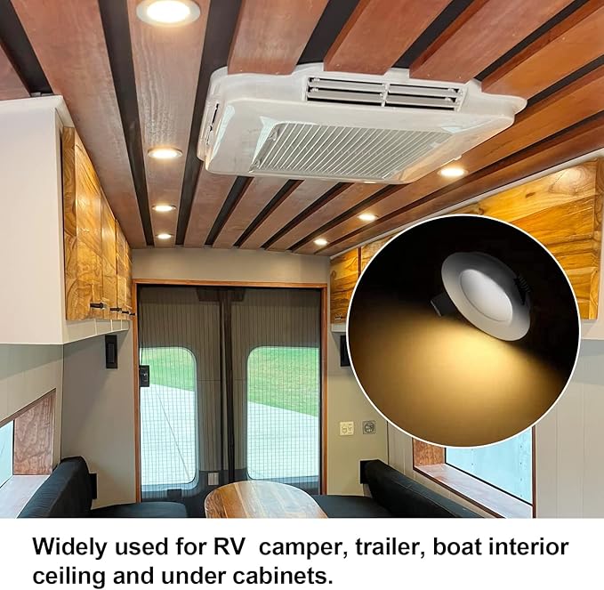 RV Boat Recessed Ceiling Light 6 Pack 12V LED Puck Light - Image 6