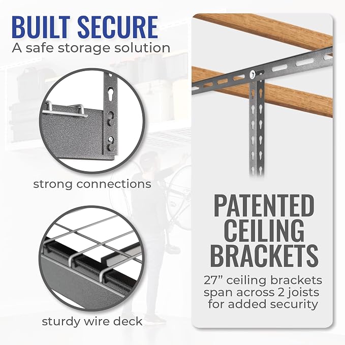 SafeRacks 4x8 Overhead Garage Storage Rack Heavy Duty - Image 6