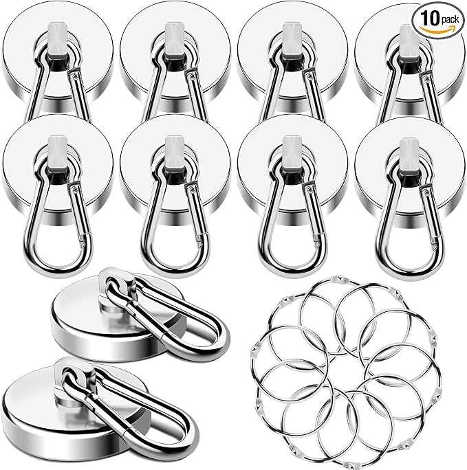 MIKEDE Strong Magnetic Hooks, 150LB Neodymium Heavy Duty Magnets by MIKEDE