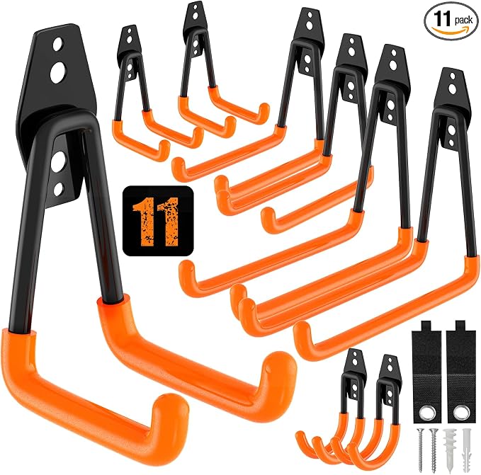 QcoQce 11 Pack Garage Hooks Heavy Duty by QcoQce