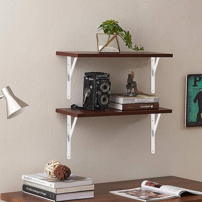 12 Pack L10 x H 8" White Heavy Duty Shelf Brackets - Image 5