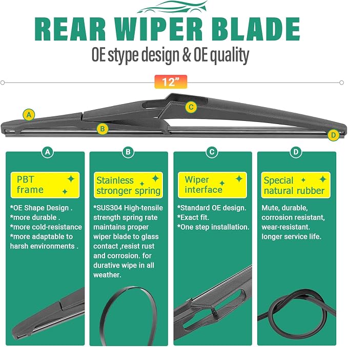 28" 21" 12" Windshield Wiper Blades Replacement - Image 4