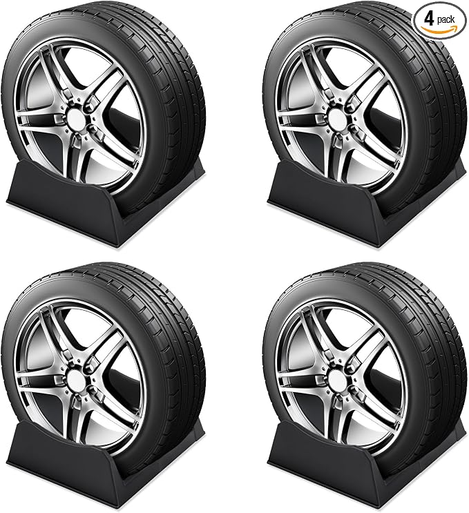 4 Pcs Car Tire Display Stand Wheel Display Rack Adjustable Width Rim Storage by Colingmill