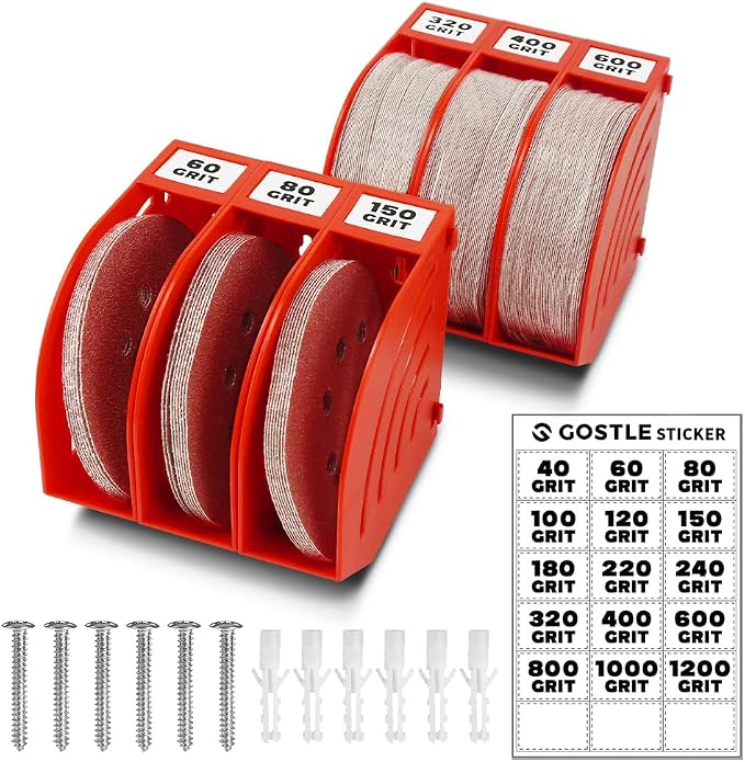 5 Inch Professional Sanding Discs Storage Bins by GOSTLE