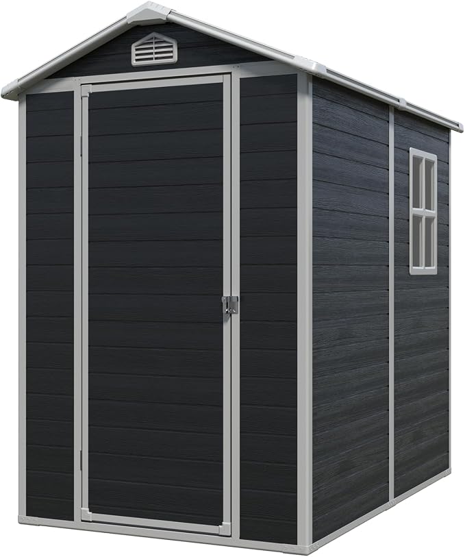 4x6 FT Outdoor Storage Resin Shed - Image 7