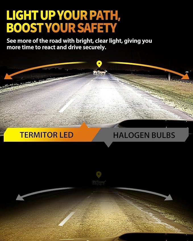 9005 9006 Light Bulbs Combo, 000LM 900% Super Brighter, 6500K Cool White - Image 2