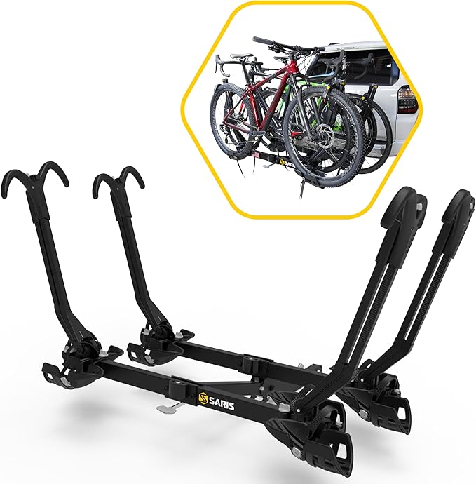 Saris SuperClamp G3 4-Bike Hitch Rack – Lightweight Platform Bike Carrier by Saris