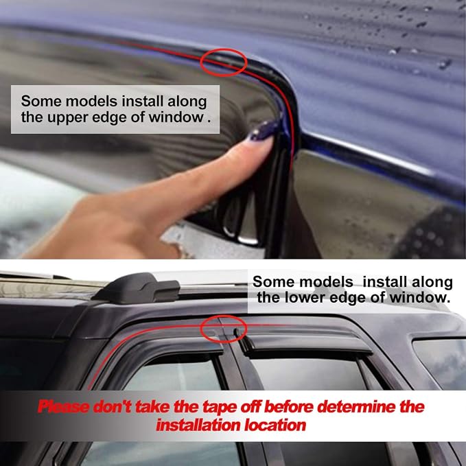 94077 Side Window Wind Vent Deflector, Window Visor fit - Image 4