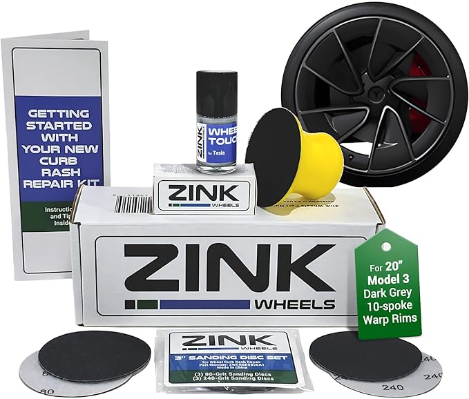 Premium Tesla Wheel Curb Rash Repair Kit by ZinkWheels
