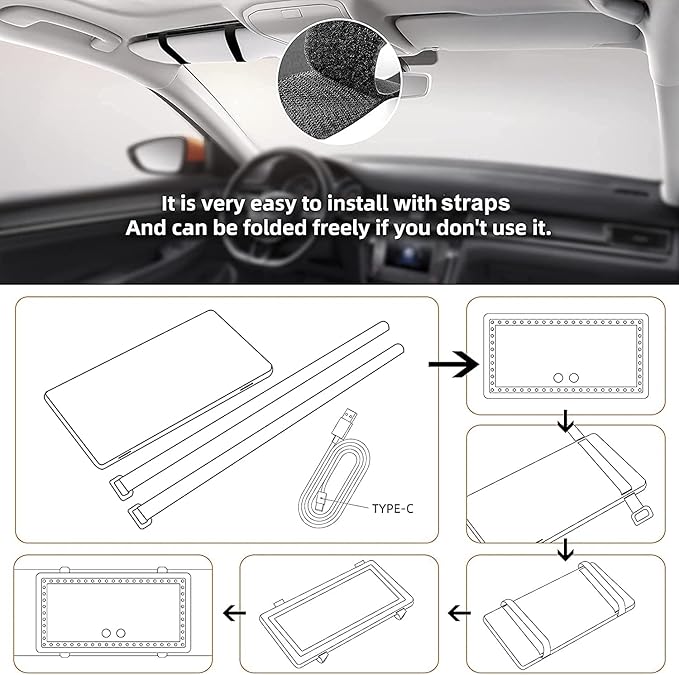 Car Sun Visor Vanity Mirror, - Image 6