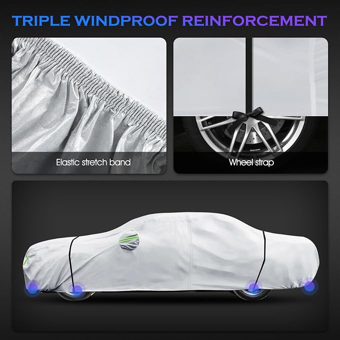 Car Cover Custom Fit for Dodge Challenger 2008-2025, 6 Layers Truck Cover - Image 6