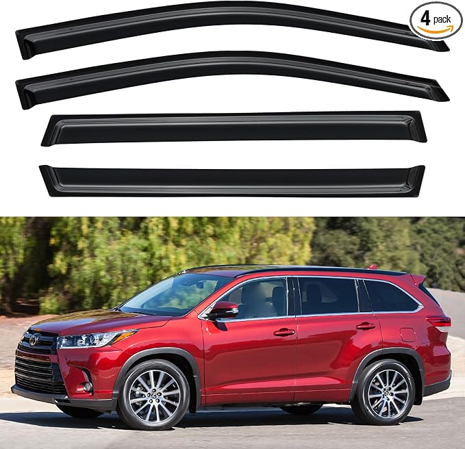 Window Visors Rain Guards for 2014 2015 2016 2017 2018 2019 Toyota Highlander by YQAUTEC