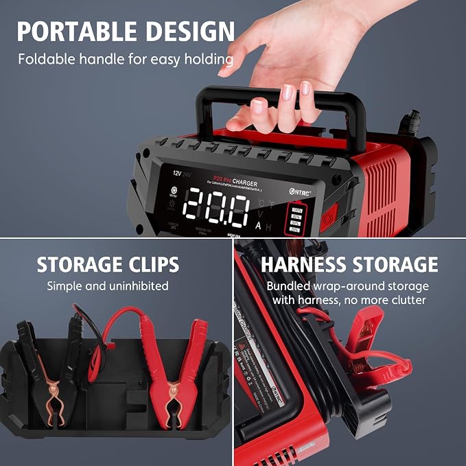 Lithium Lifepo4 Battery Charger, 12V 24V AGM Deep Cycle Fully Automatic Car - Image 6