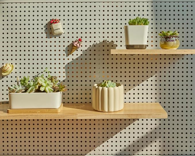 Shelves for PegBoard, Pine Wooden Pegboard Shelf Wall Organizer, Wooden Board - Image 6