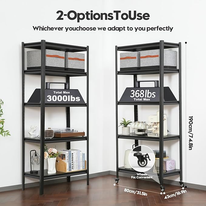 Kitchen Shelving with Lockable Wheels - Image 2
