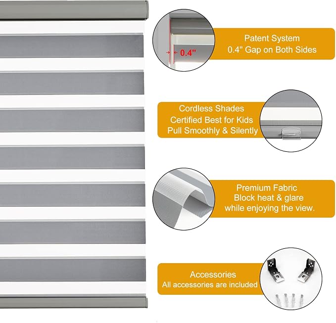 Persilux Custom Size Cordless Zebra Blinds - Image 2