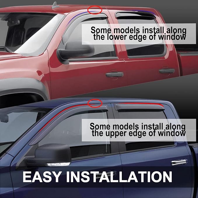 94975 Side Window Wind Deflector, Window Visor fit - Image 4