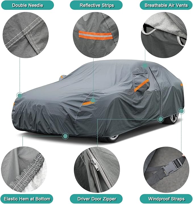Premium Car Cover Custom Fit Kia Sorento, 16 Layers Heavy Duty Car Cover - Image 3