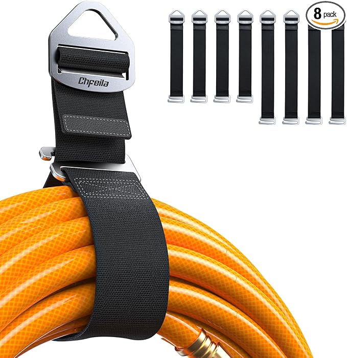 8 Pack One Hand Operation Adjustable Extension Cord Organizer Holder, Hose Rope by Chfeila